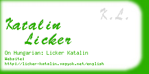 katalin licker business card